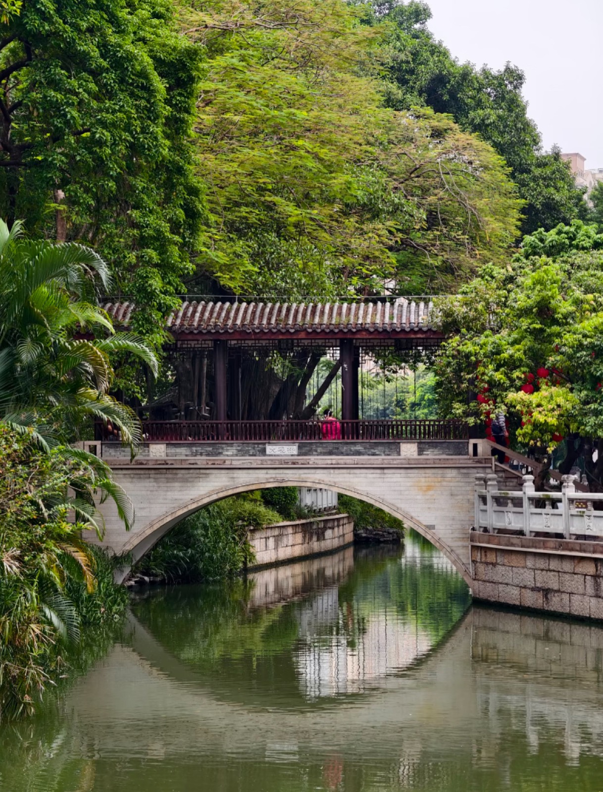 A heritage lane in old Guangzhou lined with arcade shophouses