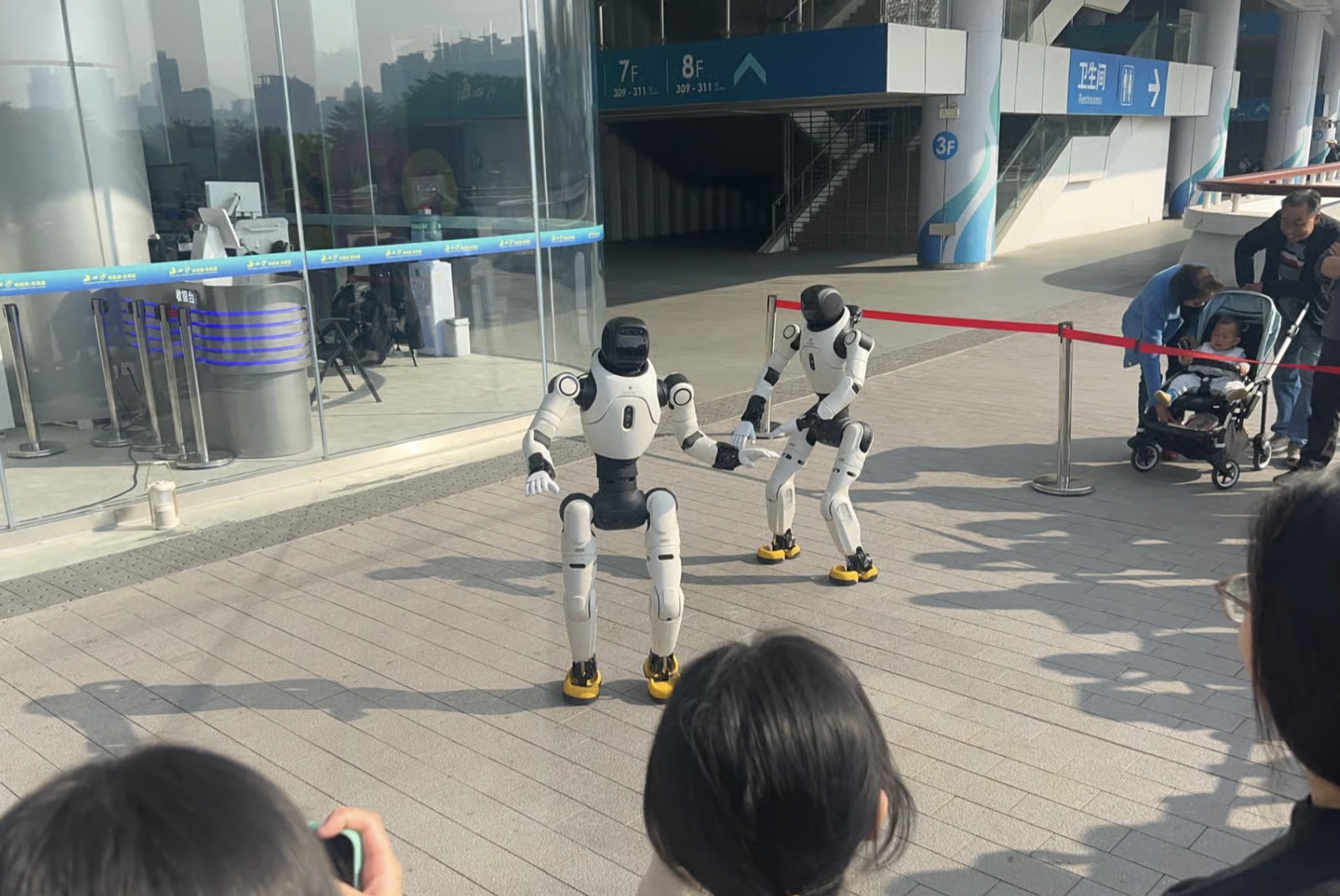 Humanoid robots at a Guangzhou tech showcase